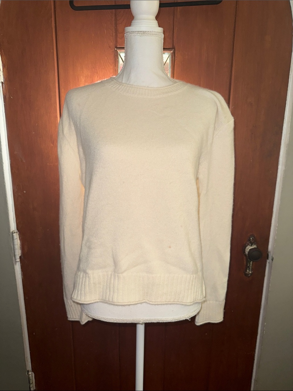 Jenny Kayne Cream Crewneck Women's Sweater XS